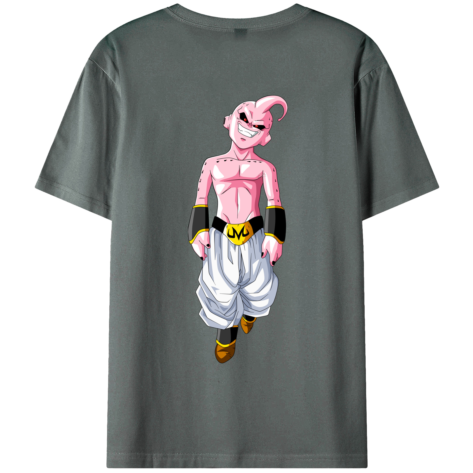 （画像用） ドラゴンボール 魔人ブウ DRAGON BALL Majin Buu 綿100％ メンズ半袖Tシャツ（バックプリント） 通気性